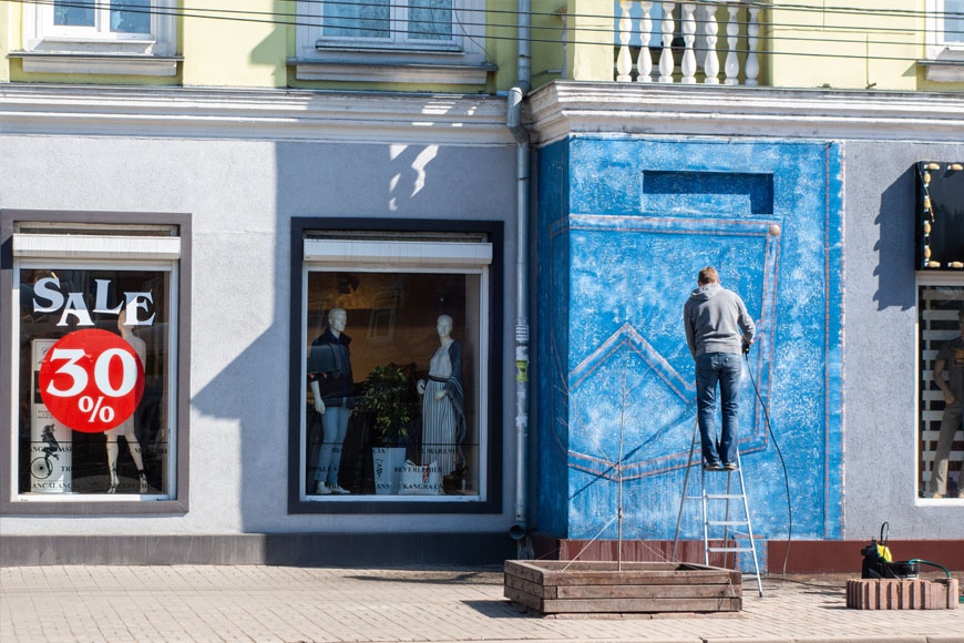 Мойка фасадов зданий