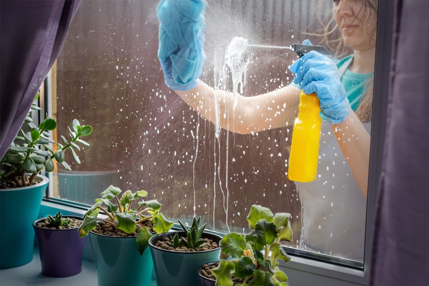 Мойка окон в квартире клининговой компанией